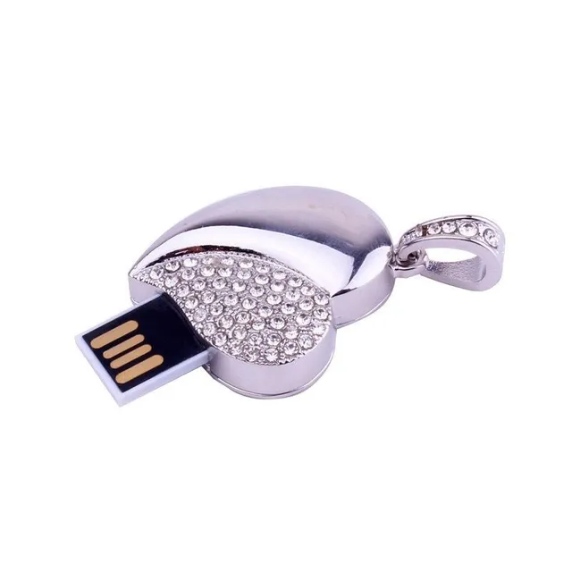 USB flash meghajtó fém szív