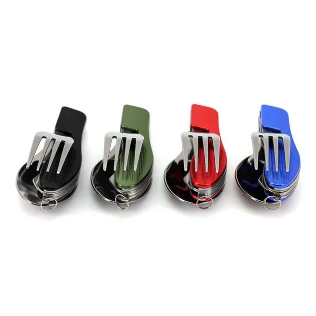 Multifunctional stainless steel cutlery for camping