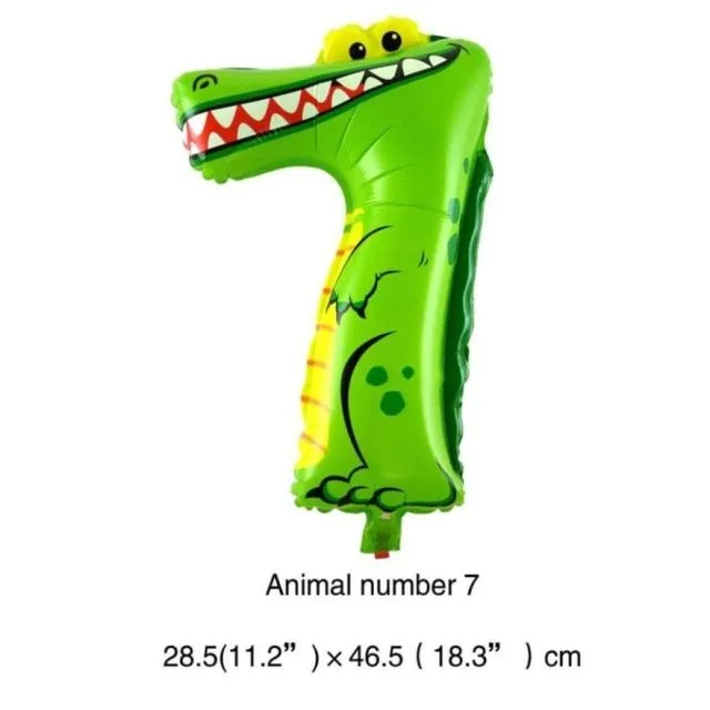 Animal Birthday Balloons - NUMBERS