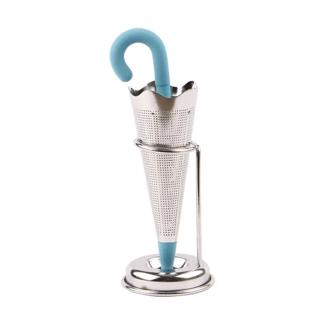 An umbrella-shaped tea sieve