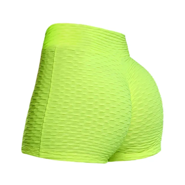 Kobiece spodnie fitness z wysokim biodrem - Kolekcja 2022 s neonove-zluta