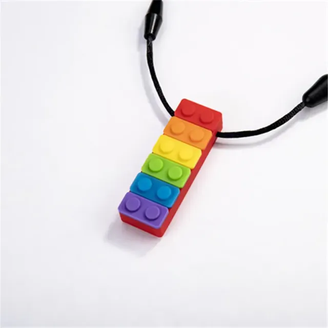 Baby silicone bite in the form of a colored necklace