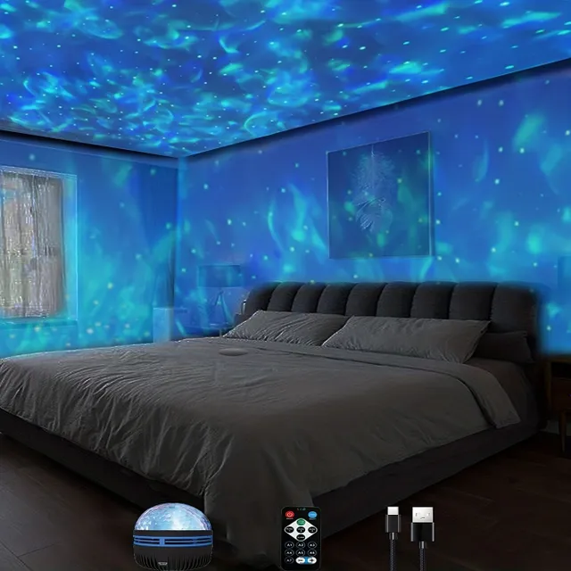 Projektor hviezdnej oblohy s LED svetlami, diaľkovým ovládaním a USB napájacím zdrojom - Vytvoriť magickú atmosféru vo vašej spálni