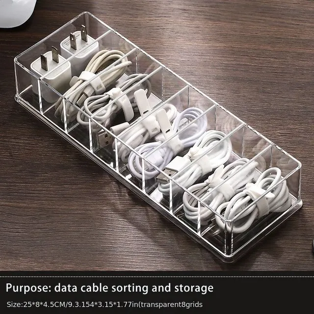 Calm your cables & protect them from dust with this storage box on the table