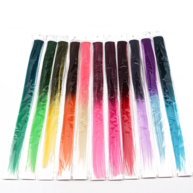 Catchy coloured hair strands