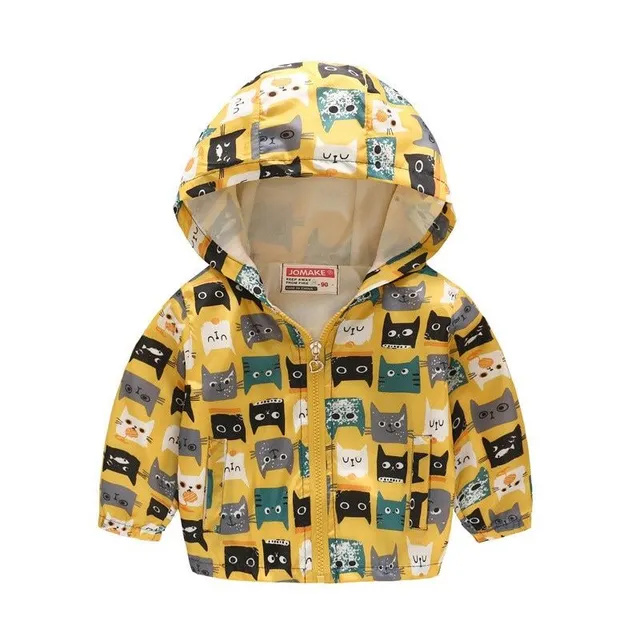 Girls spring and autumn windbreakers with hood 6 2 roky