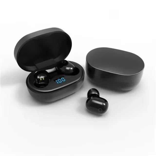 Elegant wireless headphones with rechargeable case - various colours