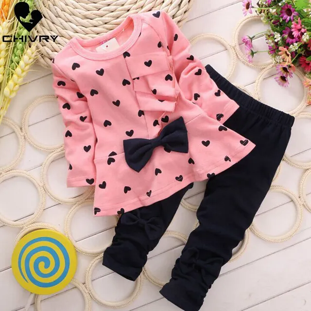 Girls cotton set with bow