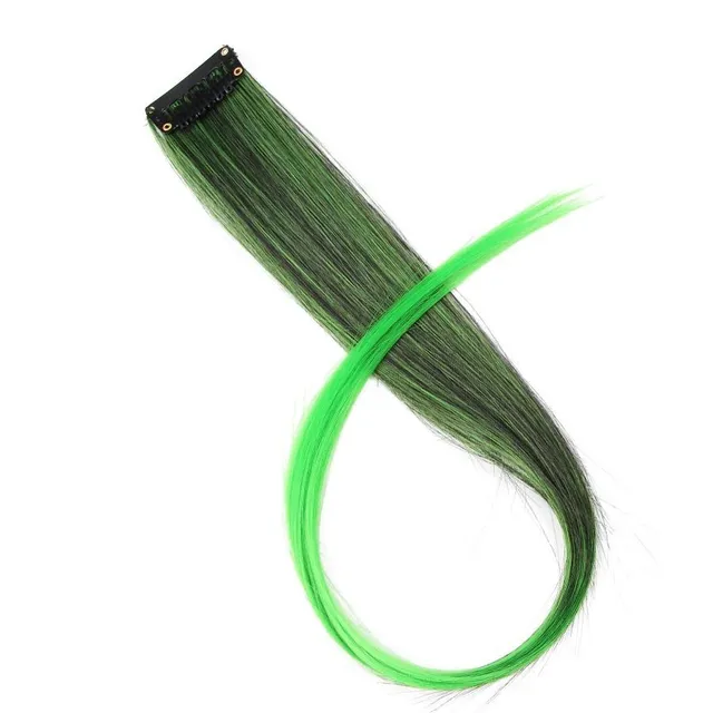 The spring of synthetic hair on the clip - different colors