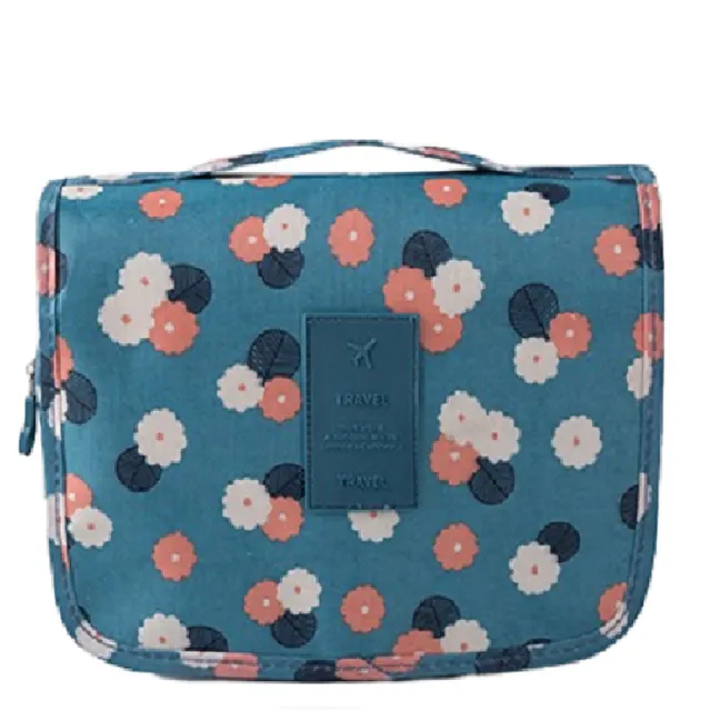 Hinged cosmetic bag