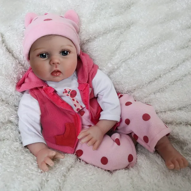 22-inch Reborn Doll, Realistic Soft Vinyl Doll, Halloween/Day Thanksgiving/Christmas Gift