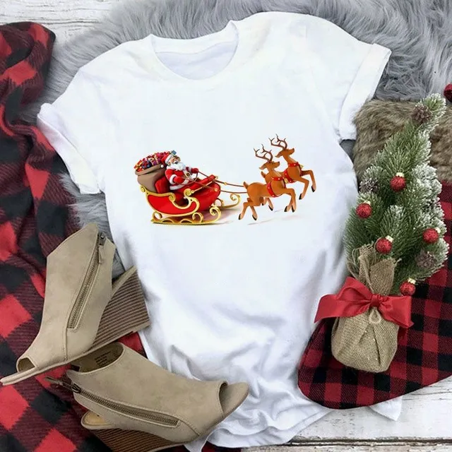 Ladies T-shirt with Christmas motif