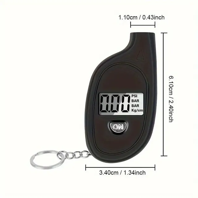 Universal digital LCD tyre pressure meter