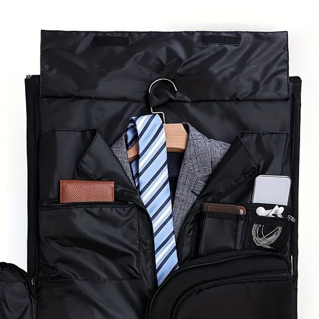 Convertable clothing bag with shoe compartment, folding clothing bag, luggage bag two in one for a weekend travel bag