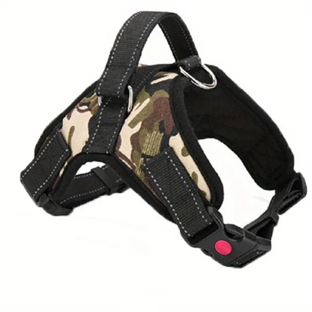 No-drawing reflex adjustable dog harness with handle