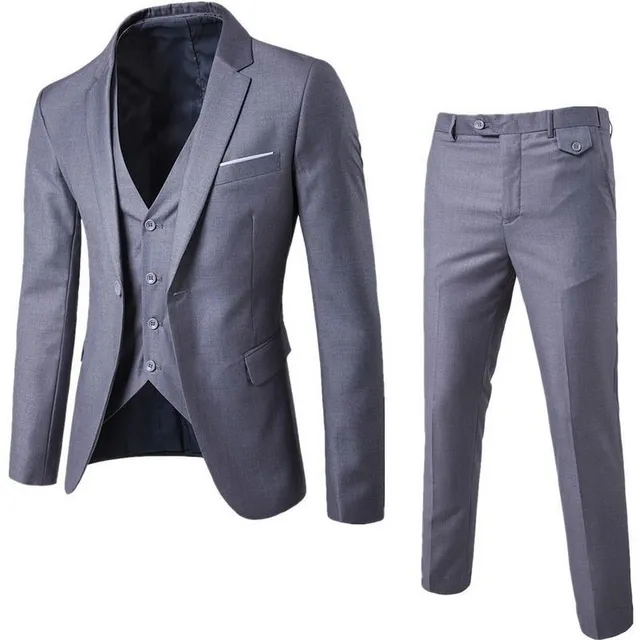 Set de modă pentru bărbați | Sacou + vestă + pantaloni