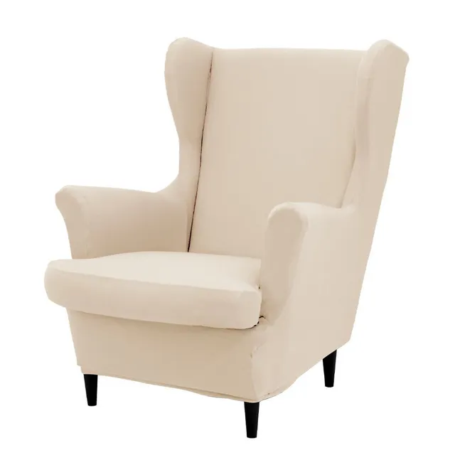 Housse de fauteuil uni avec dossier haut