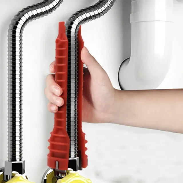 Klíč na umyvadlo Flume - protiskluzový, pro opravy kuchyňských dřezů a montáž baterií v koupelnách