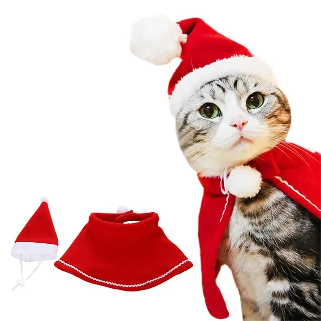 Vianočné šaty pre mačku alebo psa