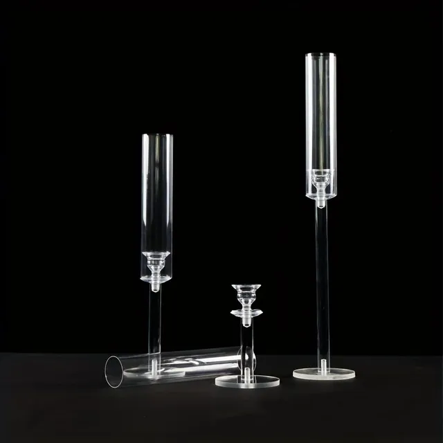 3 Elegant acrylic Candlesticks on Floating Candles
