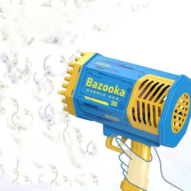 Automatic bubble gun with 69 holes