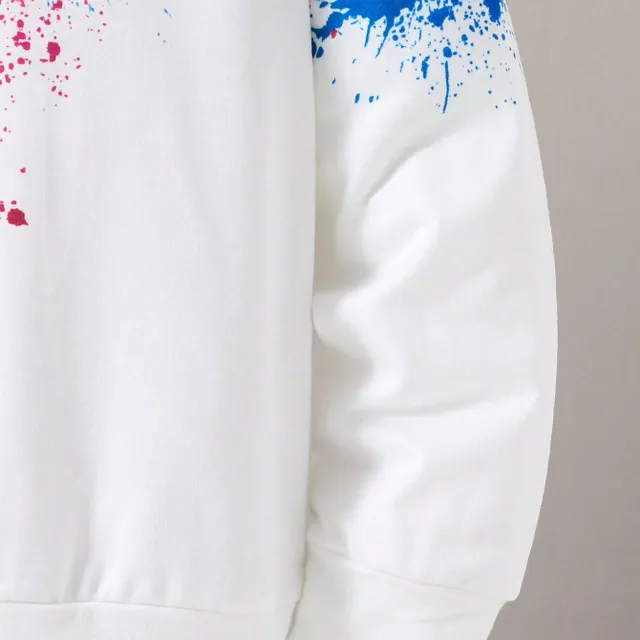 Football hoodie with ink colour print