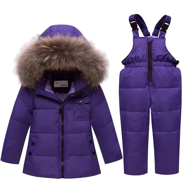 Girls winter clothing set - warmers and winter jacket