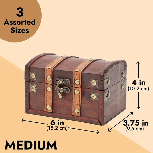 3pcs/set Retro Wooden Storage Boxes For Jewellery, Resistance Storage Basket With lid On necklaces, Earrings, Bracelets, Organizer For Home Storage Bedroom, Table Computer, Komoda, Home, Dorm