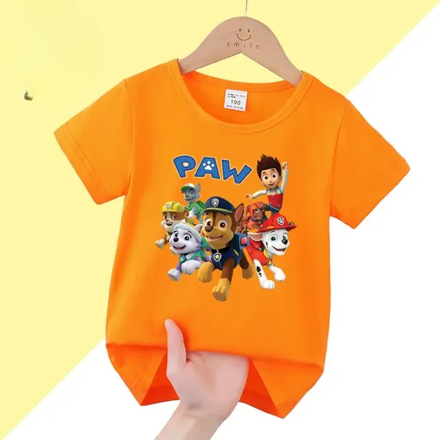 Štýlové detské tričko s krátkym rukávom a potlačou Paw Patrol