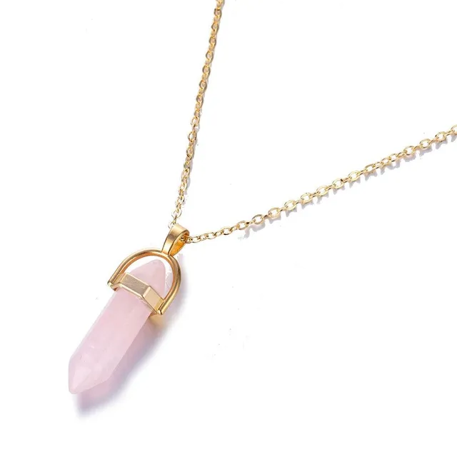 Gold necklace with magic crystal