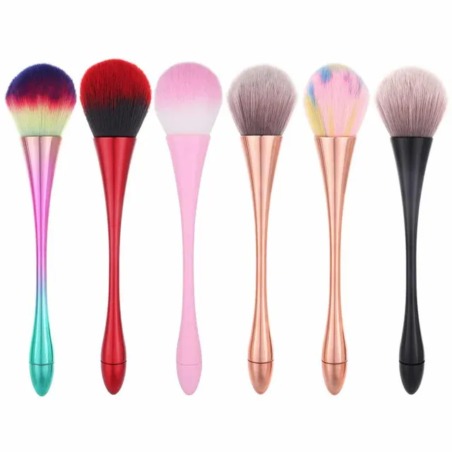 Colored makeup brushes