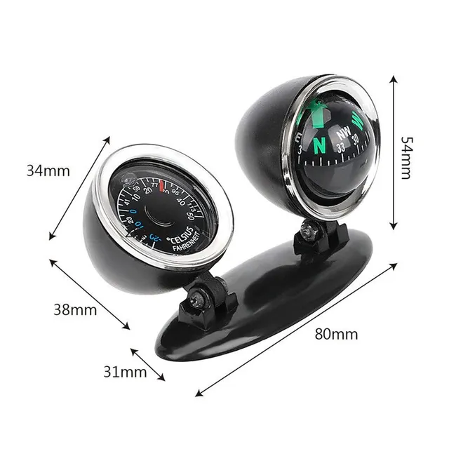 2 in 1 thermometer and compass to the car BU320