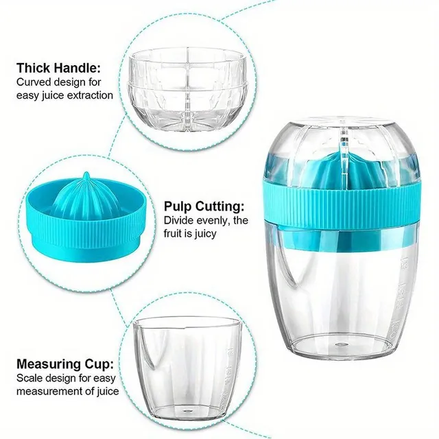 Hand-operated citrus fruit press of domestic ABS plastic