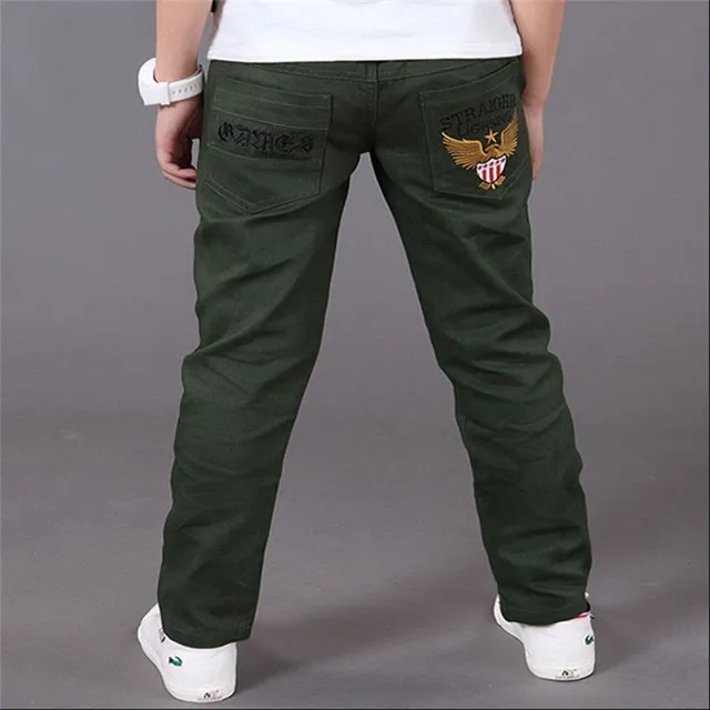 Spring/Autumn boys' casual pocket trousers