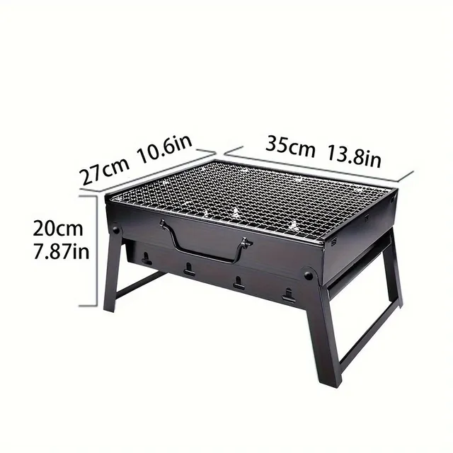 1pcs, Barbecue On Wooden Coal, Portable Barbecue Grill, Foldable Barbeque, Small Barbeque, Outdoor Barbeque Tools For Camping Hiking Picnics Travel, Barbeque Accessories