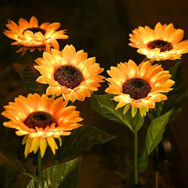 Decorative garden light sunflower 75 cm