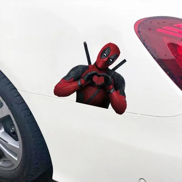 Trendy voděodolná samolepka v provedení oblíbeného akčního hrdiny Deadpool