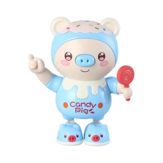 Improved electronic toy dancing pig