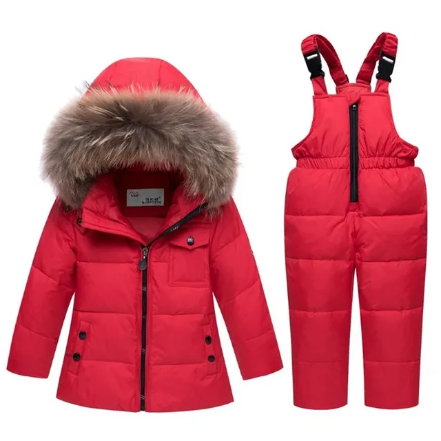 Girls winter clothing set - warmers and winter jacket