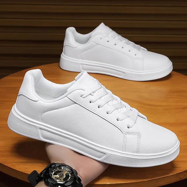 Male stylish low skateboard sneakers for outdoor activities