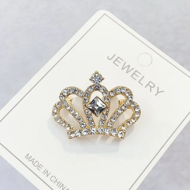 Beautiful luxury brooches in the shape of a crown
