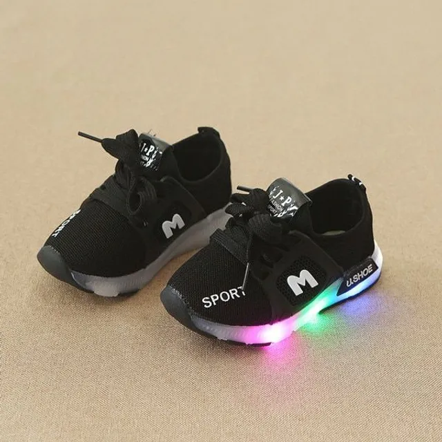 Children's LED light-up shoes in different colours