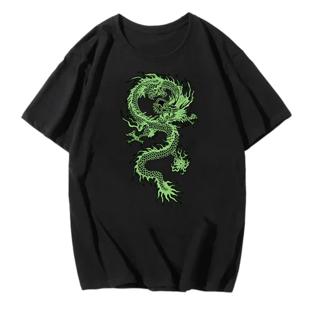 Tricou elegant pentru femei cu imprimeu Dragon