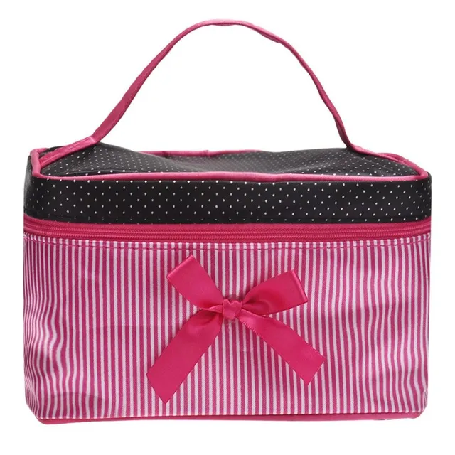 A cosmetic bag with a Rebeck bow kosmeticka-tasticka-s-masli-j1346-ruzova