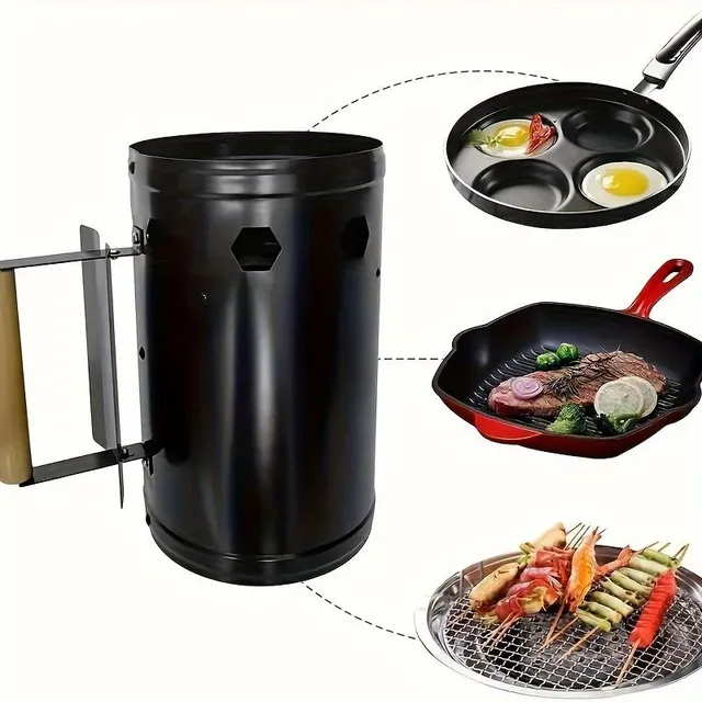 Barbecue igniter - quick charcoal lighter stainless steel basket