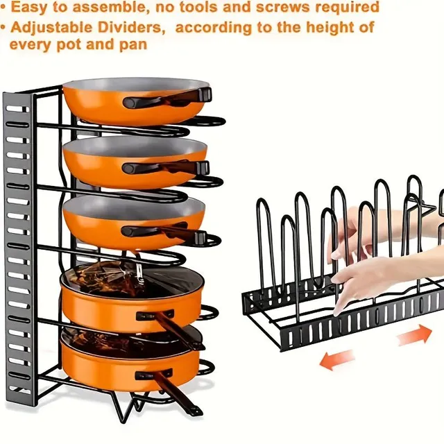 Multi-functional rack for dishes - 5/8 adjustable floors, durable construction, easy installation, ideal for home and restaurant