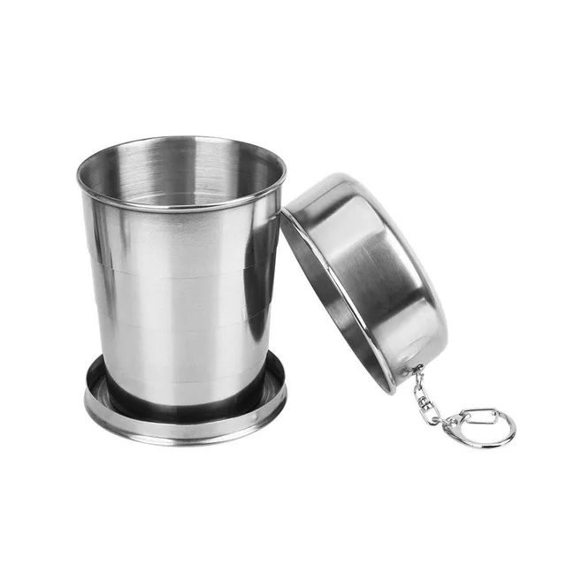 Folding stainless steel cup