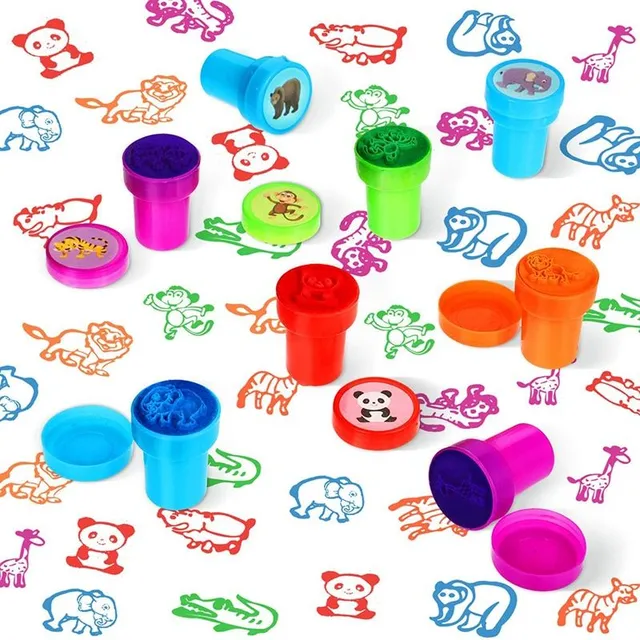 Set 10 bucăți ștampile creative pentru copii cu animale