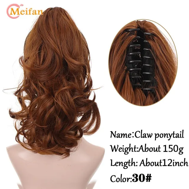 Rövid Wavy Claw Conytail Clip A haj kiterjesztései Fekete Barna Pony Tail Clip In Hair Tail Natural Fake Hair Extensions