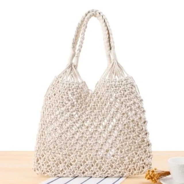 Hand knitted rattan shoulder bag - many types to choose from